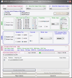 SUPER Aiptek transcode options