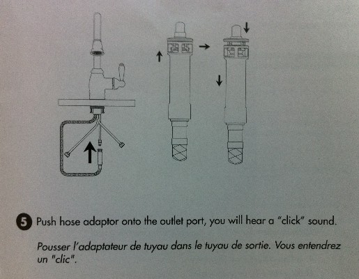 Hose Adapter Diagram from Faucet Manual